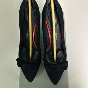 Rockport Womens TM75MMPTH Black Plain Pointed Toe Slip On Pump Heels Size 8m
